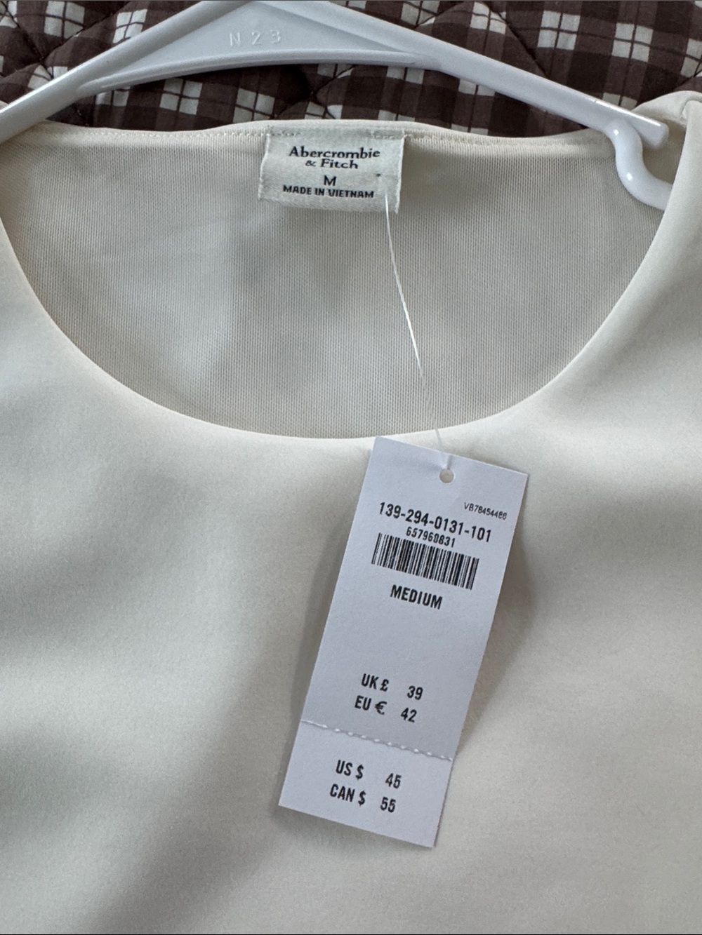 Abercrombie & Fitch Cream Sleeveless Bodysuit - Picture 2 of 2